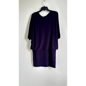 Phase Eight Women's Becca V Neck Blouson Batwing Dress,Purple Size 8 (12UK) $190